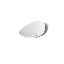 Kohler 20704-N-0 Veil 21-1/8" Semi-recessed Vessel Sink without Overflow, White