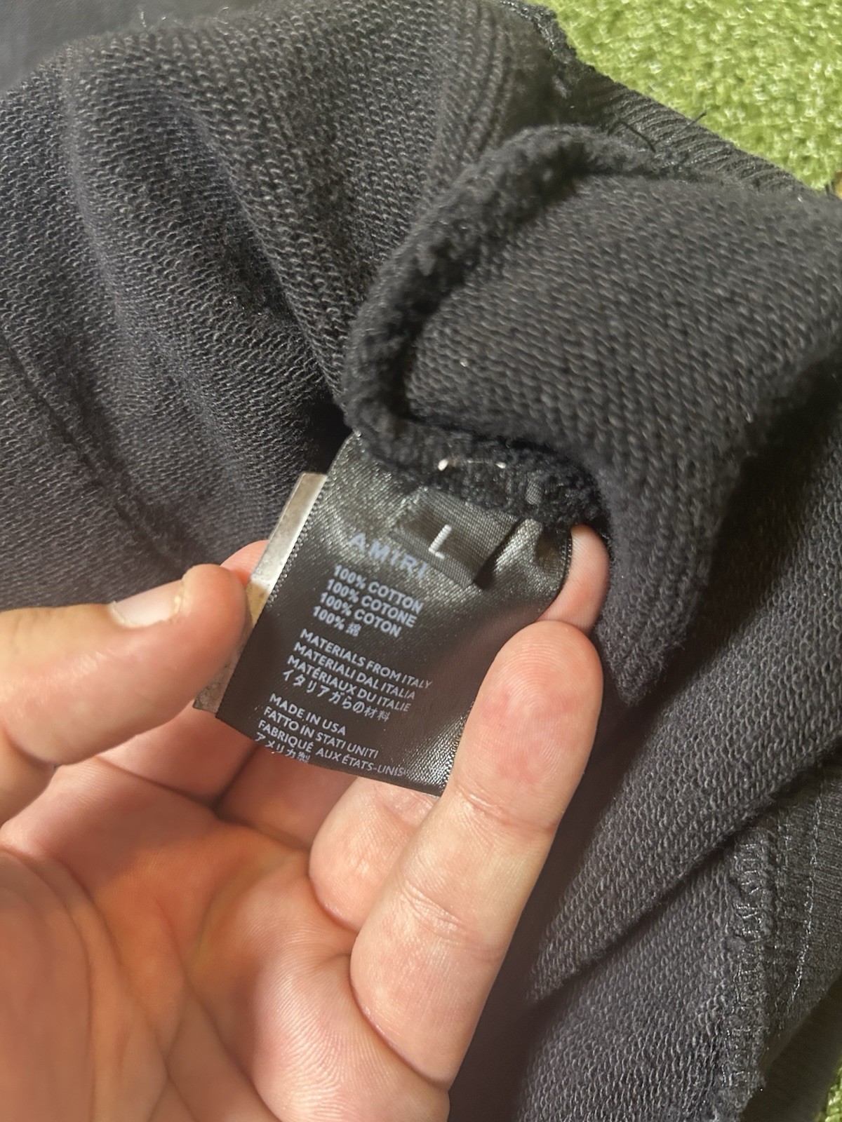 Amiri Men's Hoodie Sweatshirt Black Size Large New Without Tags 100percent Authentic image 4