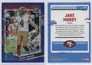 2023 Panini Donruss Optic Rated Blue Scope Prizm Jake Moody #289 Rookie RC