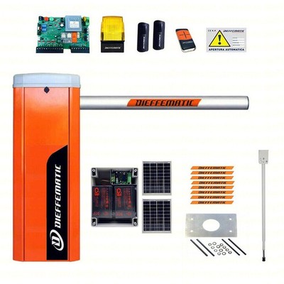 Satz Automation // Barrier Stange 5M Stradale 24V Mit Sunpower 2 Batterie
