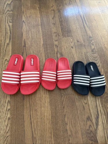 NIKE Sandali slide bambino Europa taglia 25 e 31 set di 3! Delicatamente amato da 6 e 7
