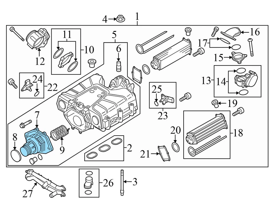 2011-2017 VW TOUAREG 3.0L - Supercharger Drive Assembly UNIT / Pulley - Image 4 of 4