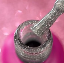 Silver Light Reflective Top Coat Glitter Shimmer Cover Sparkle Nails Nail Art