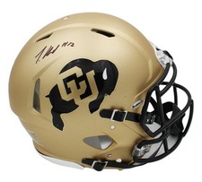 Travis Hunter Signed Colorado Buffaloes Speed Authentic Gold NFL Helmet