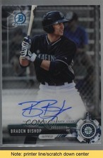 2017 Bowman Chrome Prospect Auto Braden Bishop #CPA-BBI Auto READ h3a