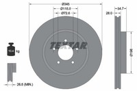 2X Textar Bremsscheibe 92177105 FüR Chrysler Dodge Lancia