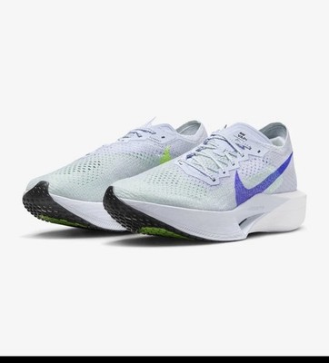 Nike ZoomX VaporFly Next% 3 Football Grey Racer Blue DV4129-006 Men's Size 12.5