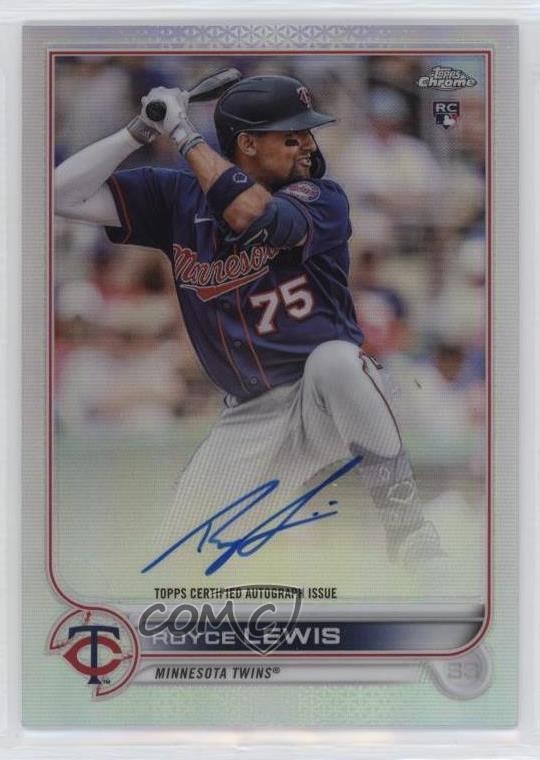 2022 Topps Chrome Rookie Auto Refractor 2/499 Royce Lewis #RA-RL Auto wu0