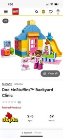 LEGO DUPLO Doc McStuffins Backyard Clinic #10606 100% Complete Except Bandage
