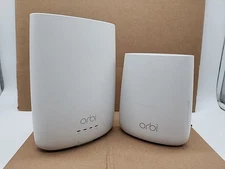 Netgear Orbi Router CBR40 + RBS20 Satellite TESTED WORKING **NO Power Cords**