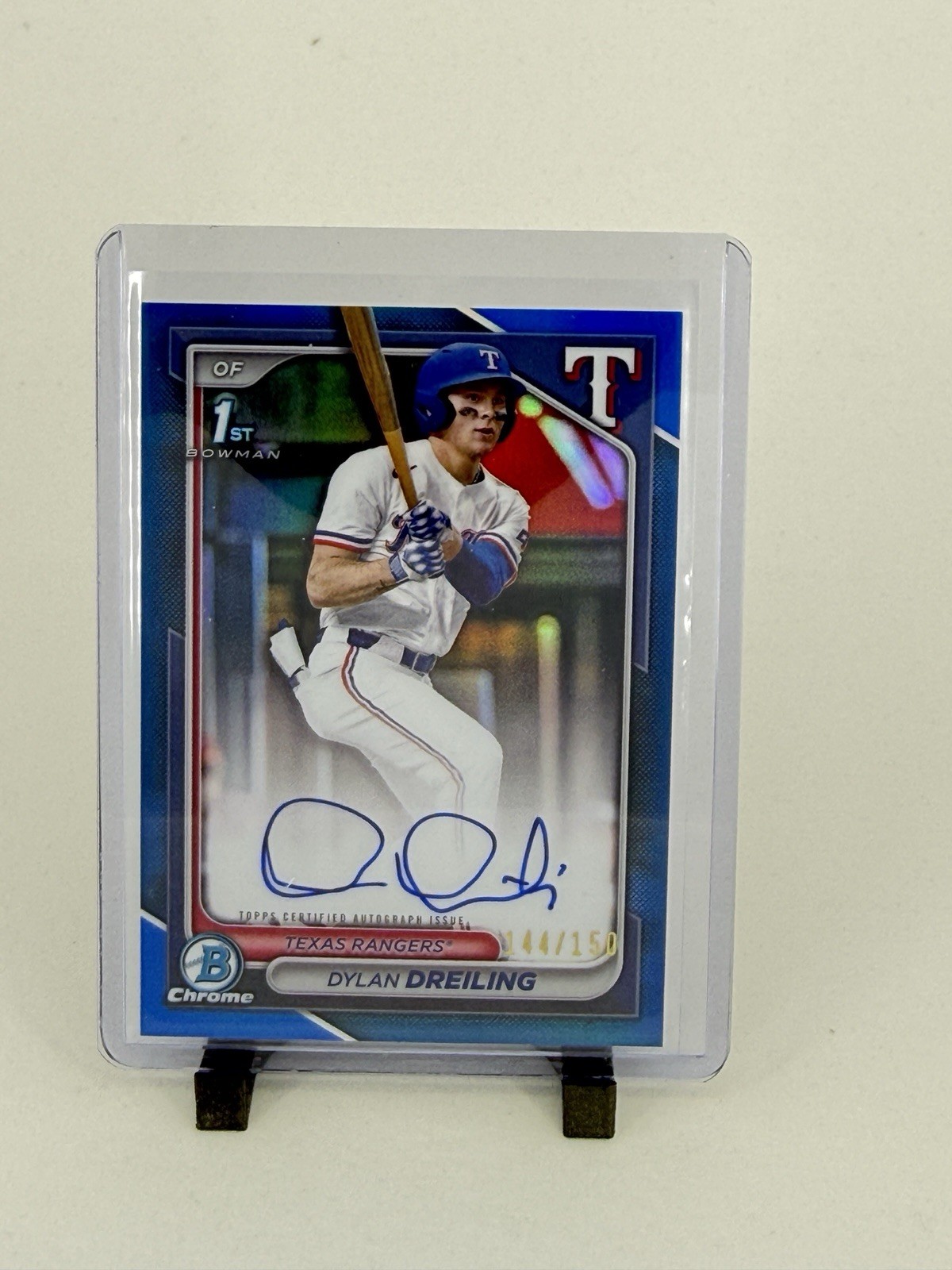 2024 Bowman Draft - Chrome Prospect Autographs Dylan Dreiling #CPA-DD Blue...