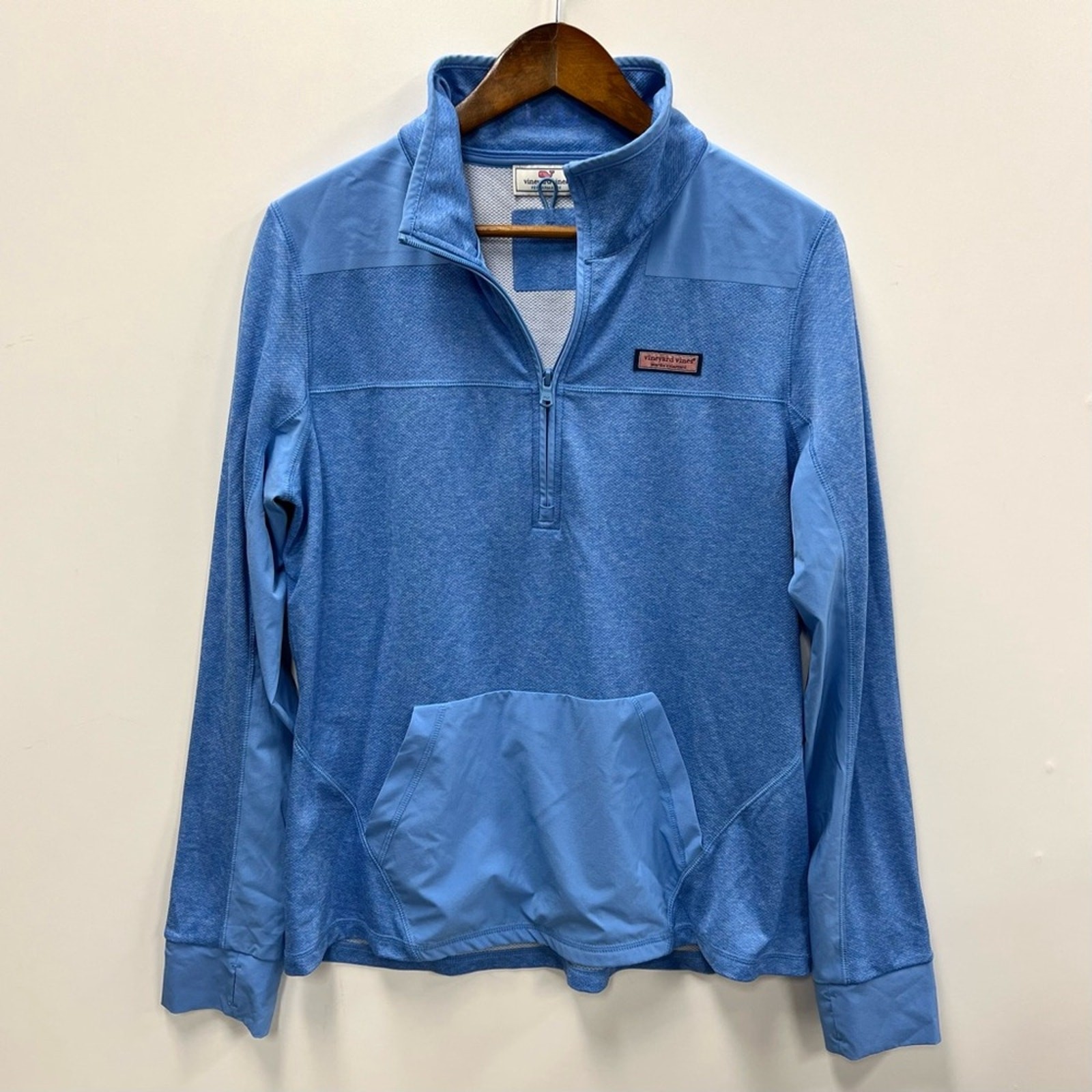Vineyard Vines Performance Blue Quarter Zip Pullover Sz L