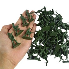 100x Toy Soldiers Green Plastic Soldier Figures Army Men for Boys Birthday Gift