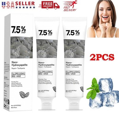 7.5% Nano Hydroxyapatite Toothpaste 2X 120g Repair Toothpaste Sensitivity Relief