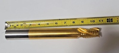 Hanita 3 Flute Rougher Long EndMill HSS M-7 Sharpen 1-1/4 Resize 1-1/8 x 10-1/4