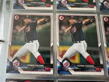 Stephen Strasburg 2 card lot 2018 Bowman #30 Washington Nationals FREE SHIPPING