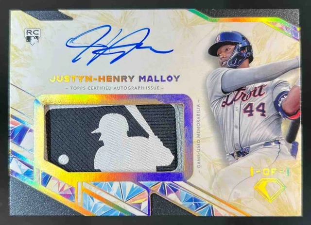 2025 Topps Diamond Icons Justyn-Henry Malloy MLB Logo Patch Auto Rookie RC #1/1