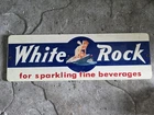 VINTAGE WHITE ROCK SPARKLING SODA WATER PORCELAIN GAS STATION SIGN POP 16" X 5".