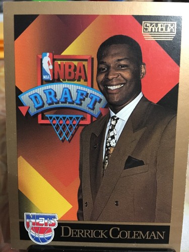 1990 91 SKYBOX 362 DERRICK COLEMAN ROOKIE CARD NEW JERSEY NETS 
