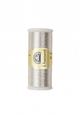 DMC Diamant Metallic Stickgarn 35m D168 Silber Silber - je Stück