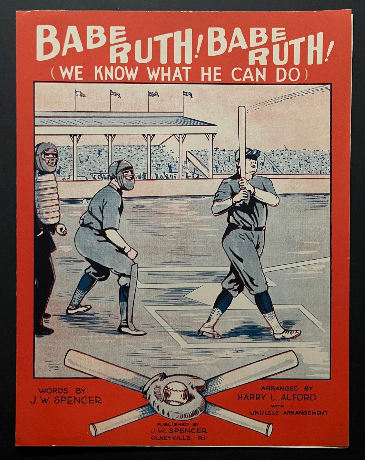 1928 Babe Ruth 100 Record Pinback + Sheet Music MLB Baseball New York ...