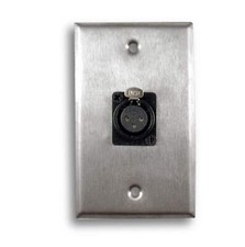 Single Gang Stainless Steel Wall Plate with XLR Female