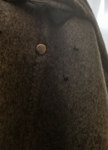 Mackage Blair Wool Grey Trench Coat, Size M, Pre-owned Missing Fur Collar - Picture 9 of 10
