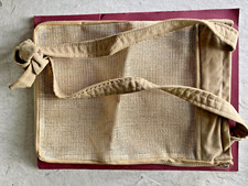 Tan Suede Bag with Stitchable Needlepoint Front 11.5" x 8.5"