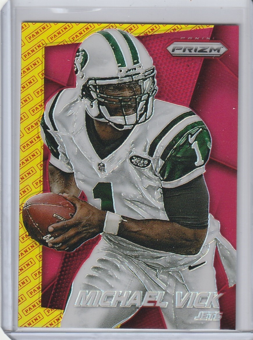 MICHAEL VICK 2014 Panini Prizm Logo Refractor JETS
