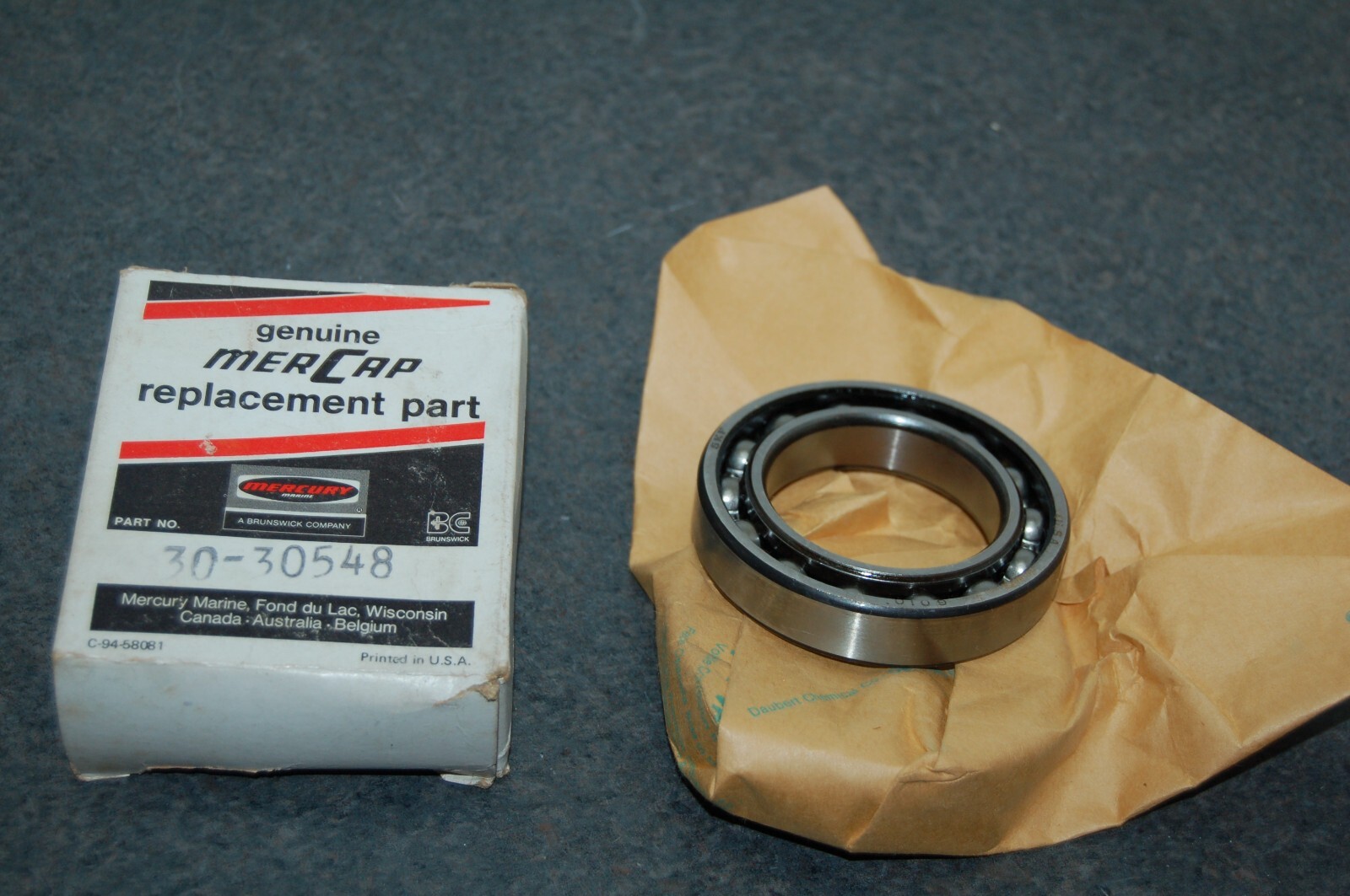 NOS GENUINE MERCURY 30-30548 REVERSE GEAR BALL BEARING 70 700 80 800 HP NEW OLD
