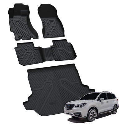Floor Mats & Cargo Mat for Subaru Forester 2014-2018 TPE Protection Floor Liners