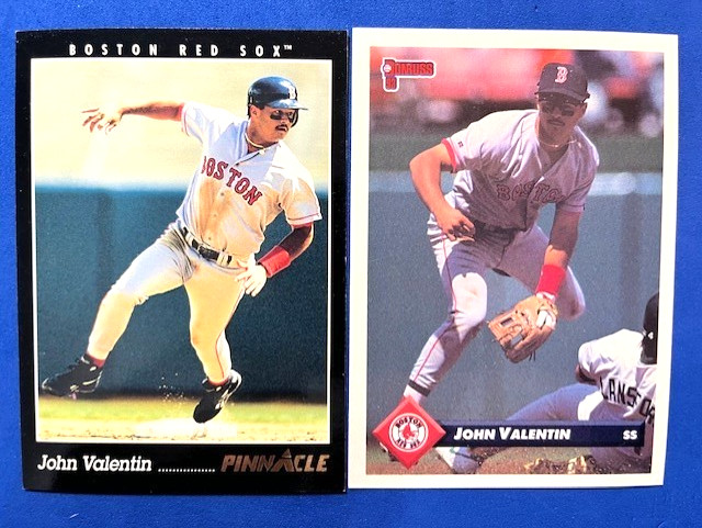 John Valentin 1993 Pinnacle & 1993 Donruss Baseball - Red Sox