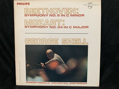 BEETHOVEN Symphony #5 & MOZART Symphony #34 - GEORGE SZELL - PHILIPS ST LP