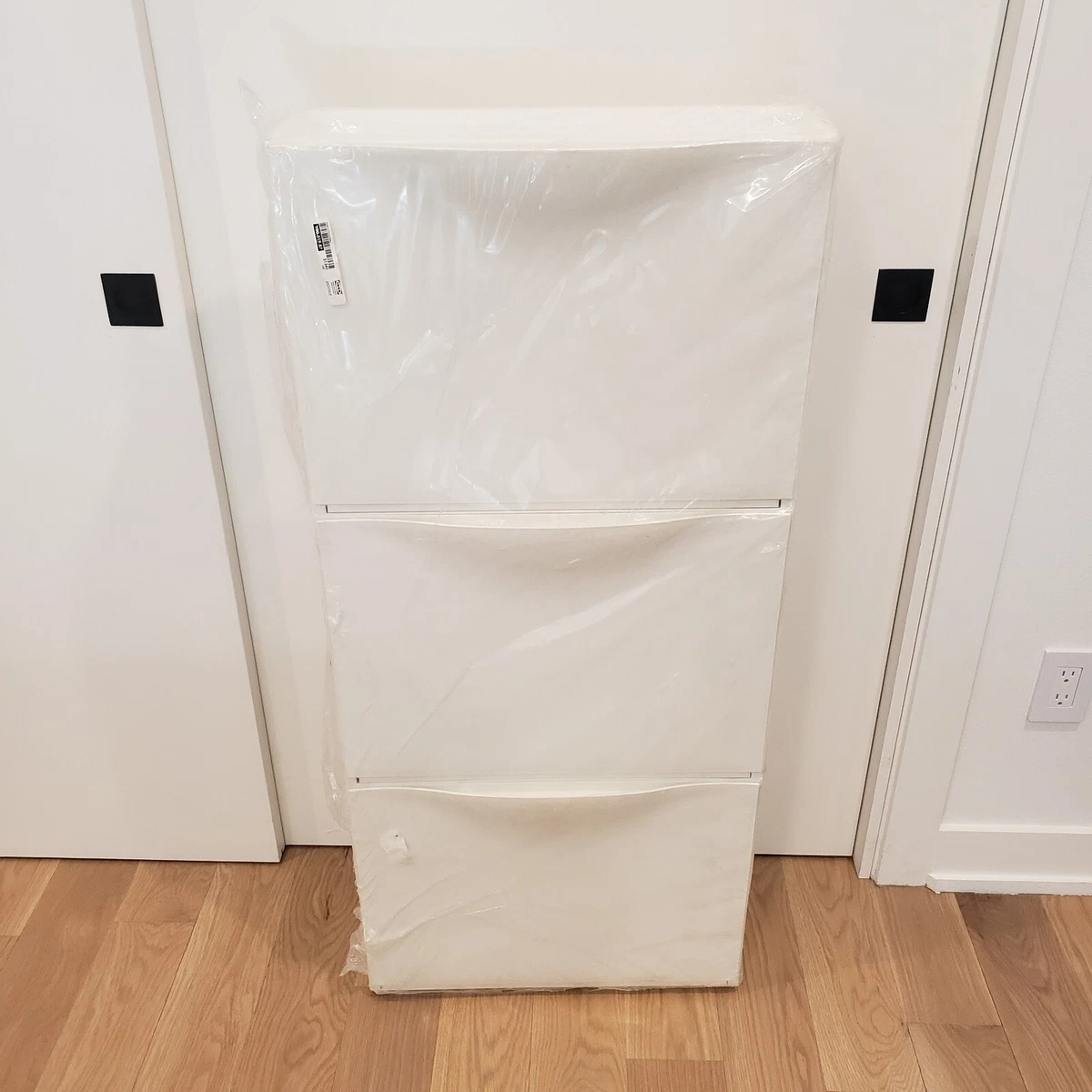 New Ikea TRONES shoe storage pocket cabinet White 3 Pack 100 319 87
