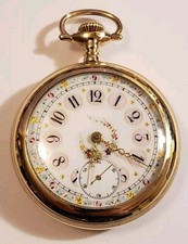 ELGIN RARE 21J Adj GRADE 181 MINT FANCY DIAL(1898) RAILROAD POCKET WATCH 14K G.F