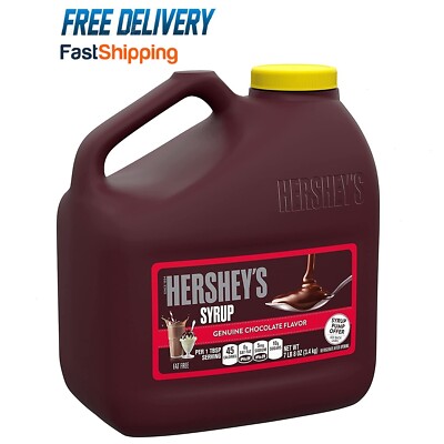 Hershey's Chocolate Syrup, Bulk Jug 7 lb 8 oz FRESH Free Shipping