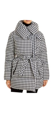 Bacon Womens Belted Lightweight Cold Weather Puffer Coat Outerwear XS