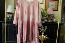 Mauve Chikankari Short Kurti - 100 Hand Embroidered, Premium Silk Fabric