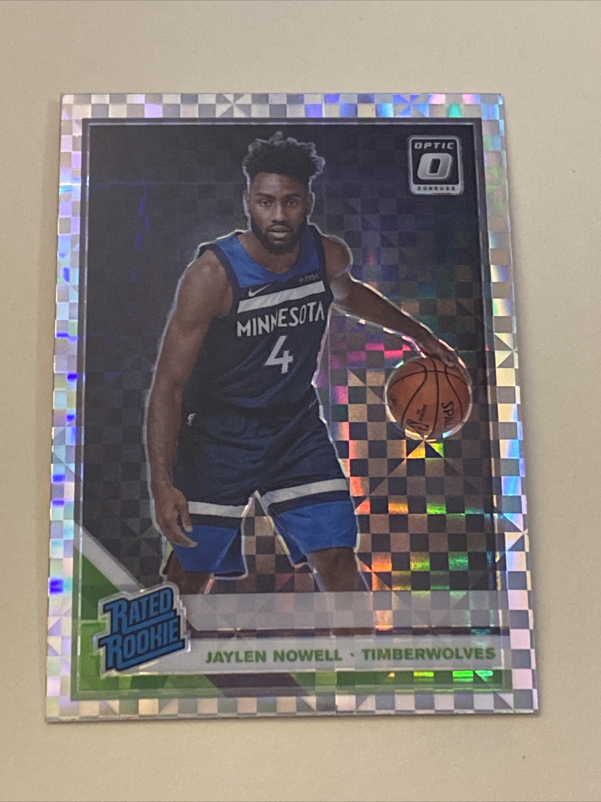 2019-20 Donruss Optic Jaylen Nowell Checkerboard Prizm RC #155 TIMBERWOLVES