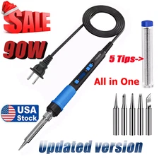 90W Digital Electric Soldering Iron Kit Tempe Adjustable Welding Tool Solder Gun