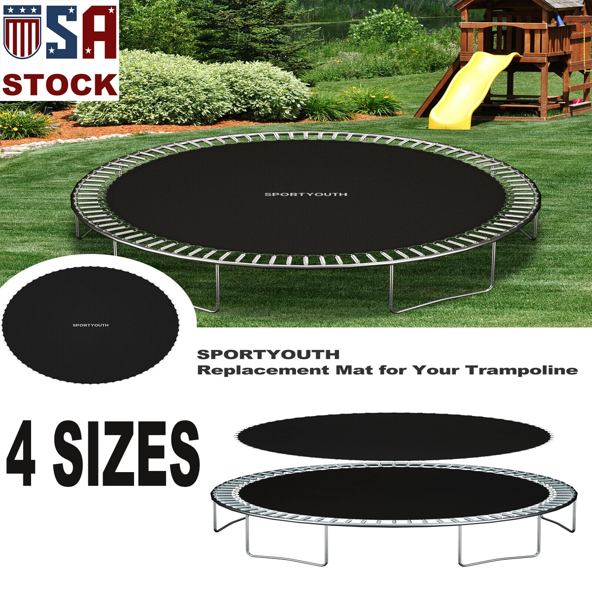 Replacement Trampoline Mat Fits 14ft 15ft Frame 72 88 96 Rings w/ Spring  Tool