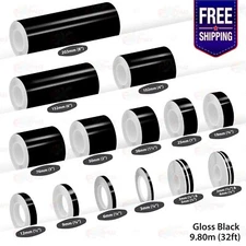 GLOSS BLACK PIN STRIPE Car Model Motorcycle Decal Adhesive TAPE Vinyl Sticker