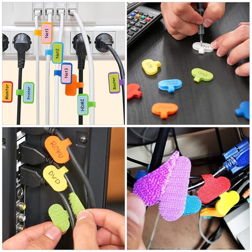 20 Pcs Marking Straps Label Cable Tie Labels Cord Identification Tags - Afbeelding 2 van 12