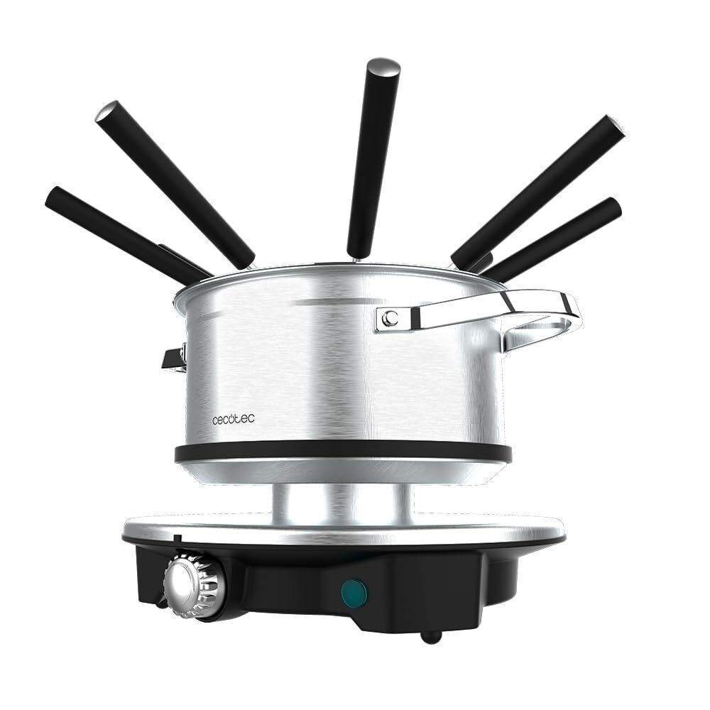 Set Fonduta Cecotec 8 Persone 1500W | Cena Facile e Divertente Inox