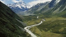 Landscape nature mountains river Custom Gaming Mat Desk