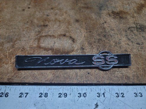 1965 Chevy Nova SS Trunk Lid Emblem Trim 65 Chevrolet OEM