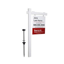 Kdgarden Vinyl PVC Real Estate Sign Post 6ft. Tall 4"x 4"x 72" Realtor Yard...