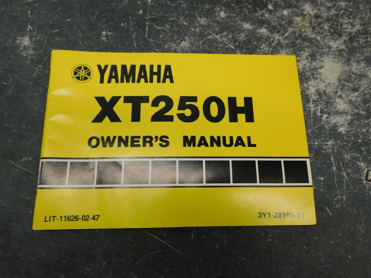 箱 Yamaha XT250H Owner's Manual #35 2014 | eBay
