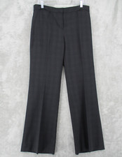Classiques Entier Pants 12 Wool Blend Wide Leg Plaid Career Classic Trouser