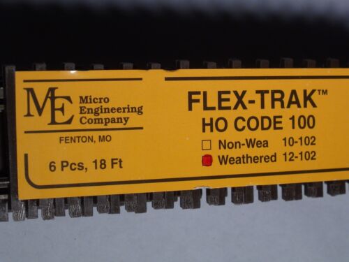 Micro- Engineering 12-102 Flex Track HO Code 100 WEATHERED BIGDISCOUNTTRAINS - Picture 1 of 5